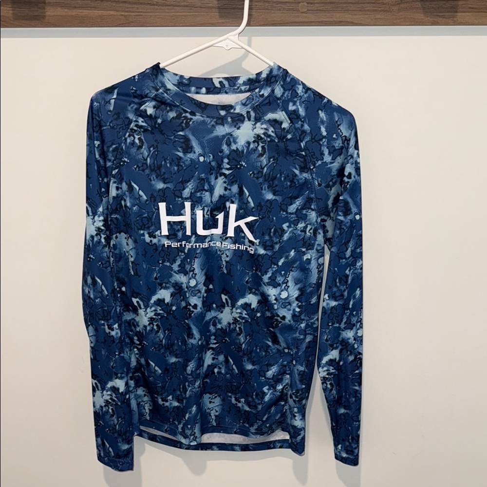 Huk Navy Camouflage Long Sleeve Shirt